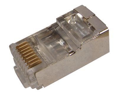 Джек компьютерный RJ45 (8P8C) кат.5E с экраном (уп.100шт) Rexant 05-1023