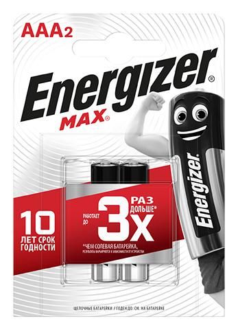 Элемент питания алкалиновый MAX LR03/286 BL2 (блист.2шт) Energizer E300157203