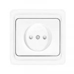 Розетка 1-м СП Валери 16А IP20 без заземл. защ. шторки бел. UNIVersal В0022x