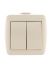 Выключатель 2-кл. ОП Nata 10А IP20 крем. LEZARD 710-0300-101