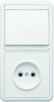 Блок БКВР-037 Бэлла (1-кл. выкл. + розетка) Кунцево 5815