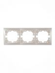 Рамка 3-м Mira горизонт. жемчуж./бел. перламутр. LEZARD 701-3000-148