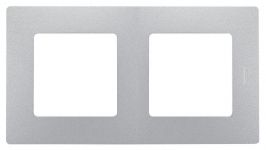 Рамка 2-м Etika алюм. Leg 672552