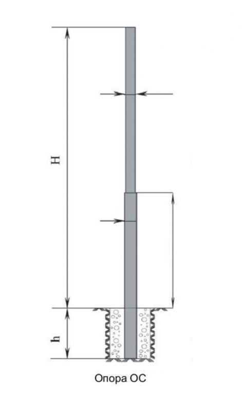 Опоры освещения ОС-0,4-8,5/10,5